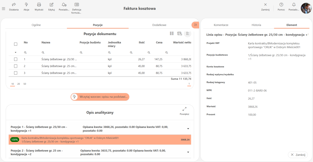 obieg dokumentów, budżetowanie i controlling